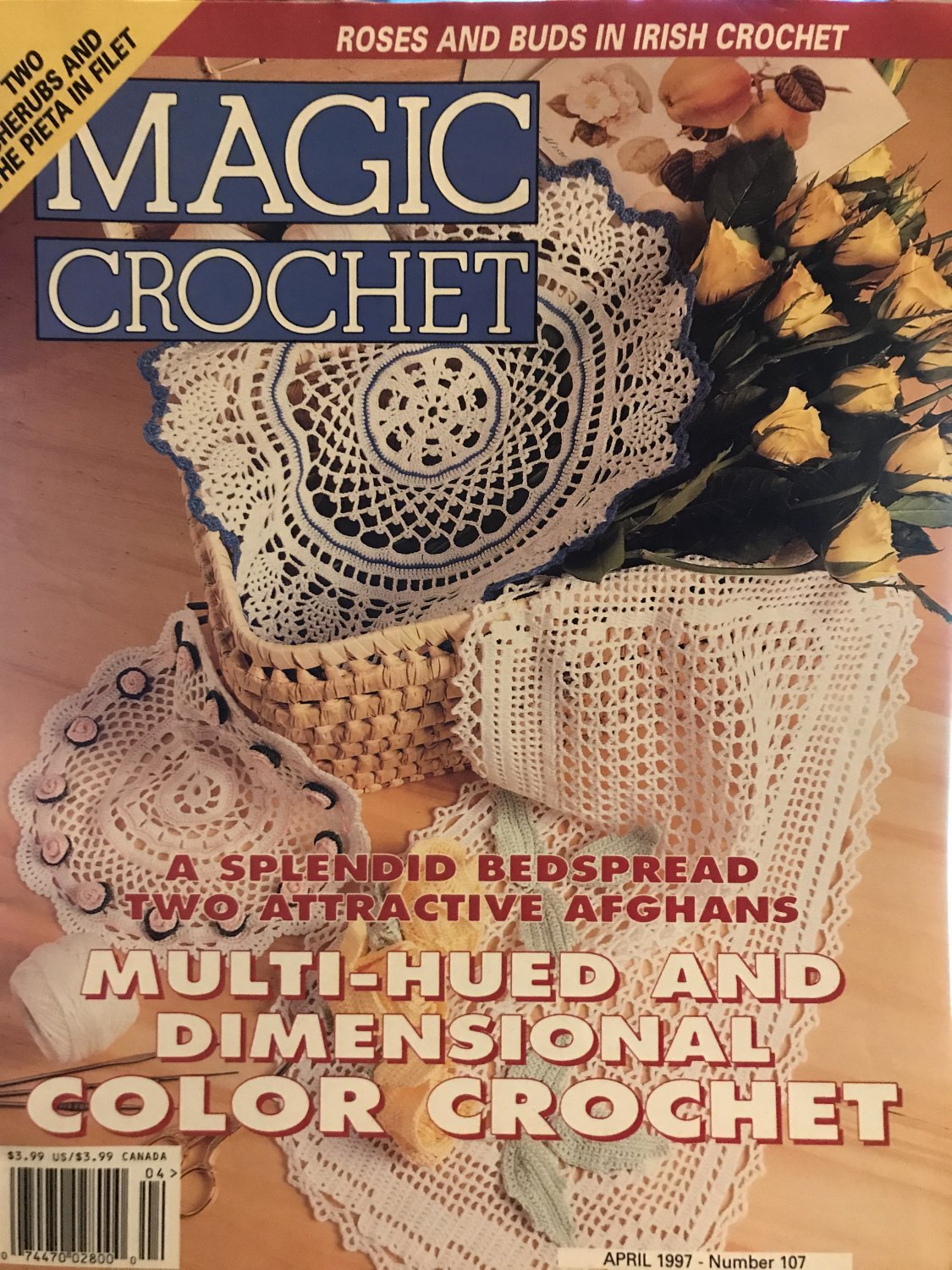 Magic Crochet Pattern Magazine Number 107 April 1997 Irish Crochet