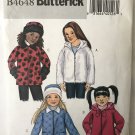 Butterick Sewing Pattern B4648 Girl's Jackets with or without hood Size 6-7-8 Uncut