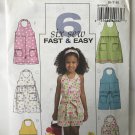 Butterick Sewing Pattern B4780 Girl's Dress, Shortalls and Belt Size 6-7-8 Uncut