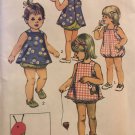 Simplicity 8812 Toddlers' Playsuit and Pinafore Size 4 breast 23" Sewing Pattern
