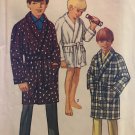 Simplicity 8471 Boys Bathrobe Robe sewing pattern  Size 4 Chest size 23"