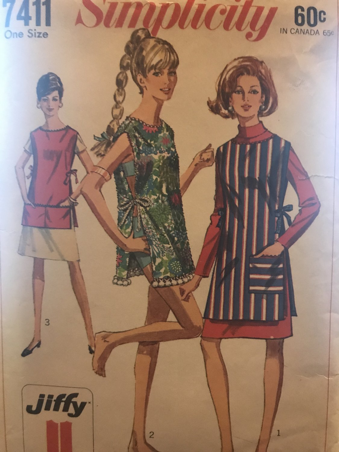 Simplicity 7411 Sandwich Board Apron or Swimsuit Cover-up Sewing Pattern One size