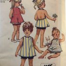 Simplicity 8762 Toddlers' Jiffy Halter Sundress & Bloomers Sewing Pattern Size 5 Breast 24