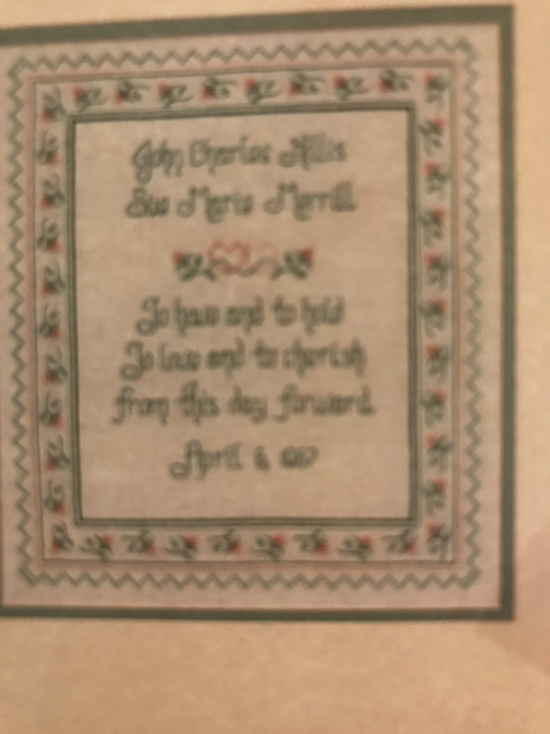 Cross Stitch Pattern Seasons of the Heart Samplers for weddings