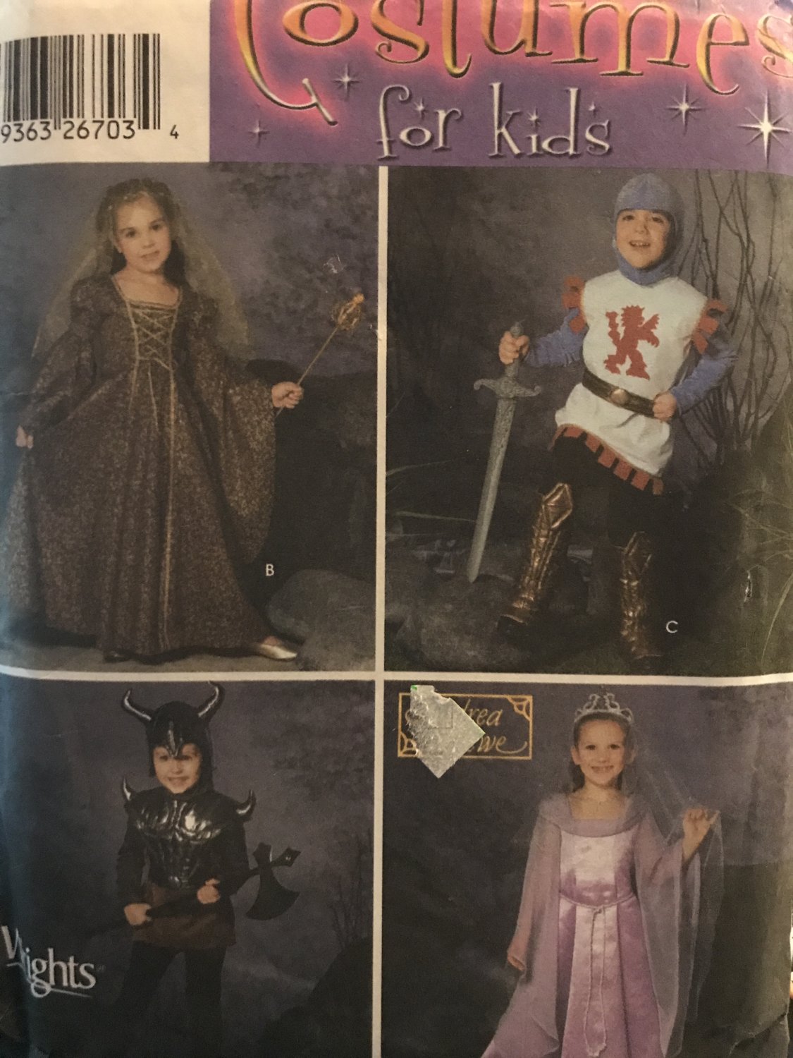 Simplicity 5520 Renaissance Costumes for Kids Sewing Pattern Size A (3 ...
