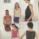 Butterick P497 3454 Tank Top Short Sleeve Knit Blouse Sewing Pattern Size 12 14 16