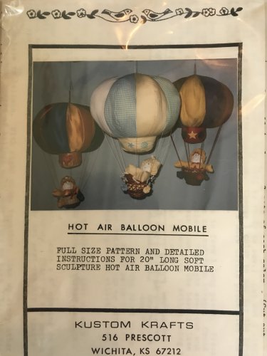 Hot Air Balloon Mobile Sewing Pattern Kustom Krafts
