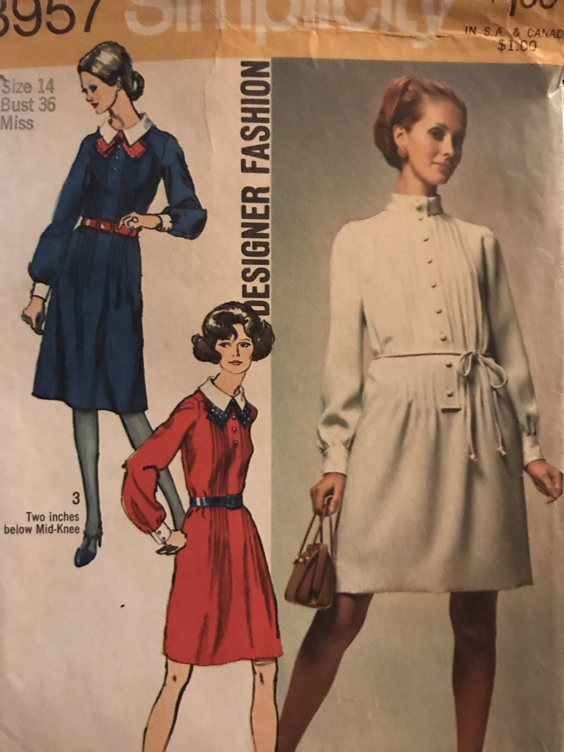 Simplicity 8957 Misses' One-Piece Dress Designer Fashion Sewing Pattern ...