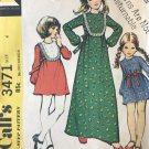 McCall's 3471 Child's and Girl's Dress Sewing Pattern Size 4