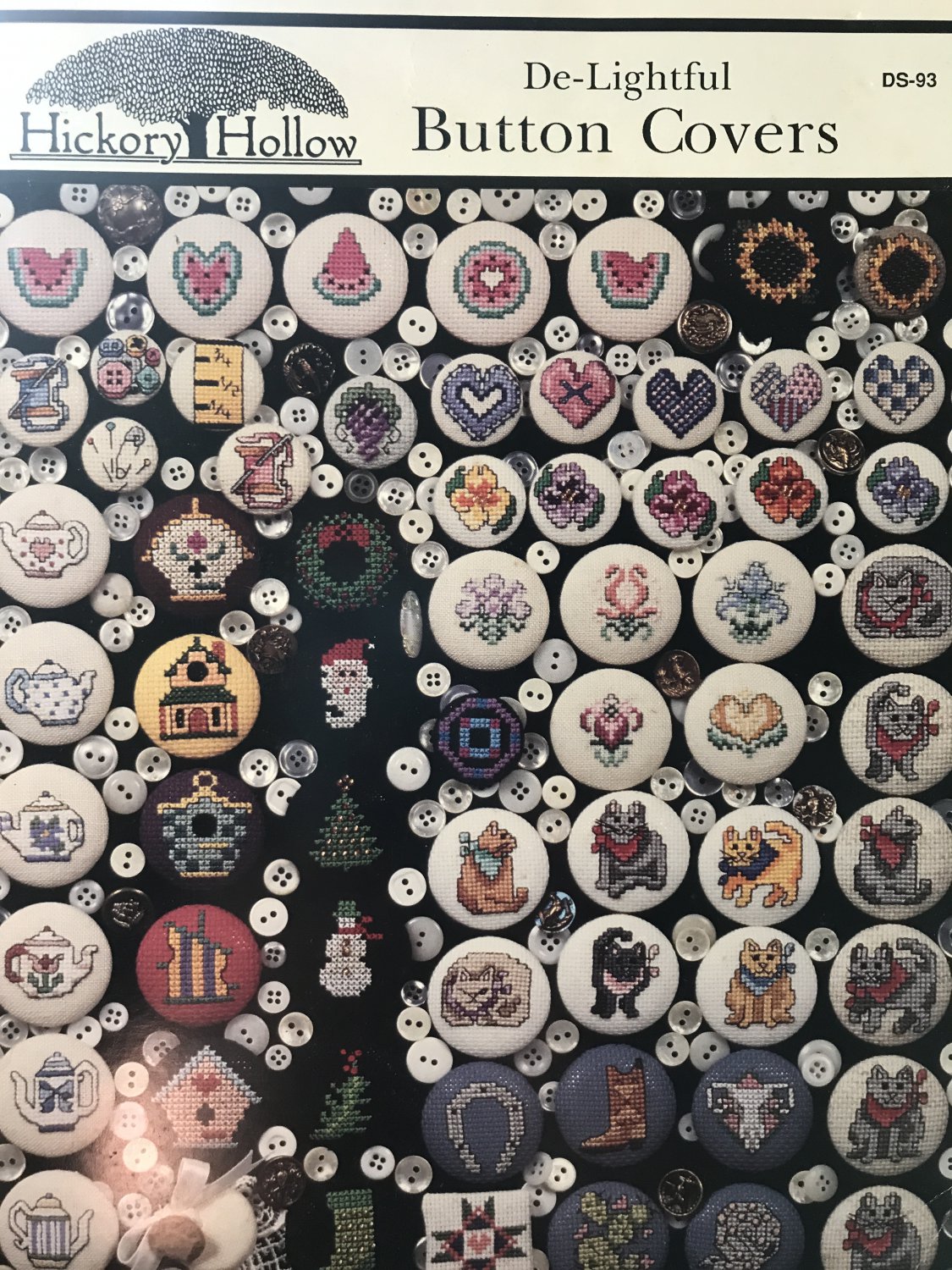 Cross Stitch Pattern Delightful Button Covers by Hickory Hollow DS-93