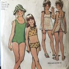 Simplicity 5600 Girls' Set of Bathing-Suits sewing pattern size 7
