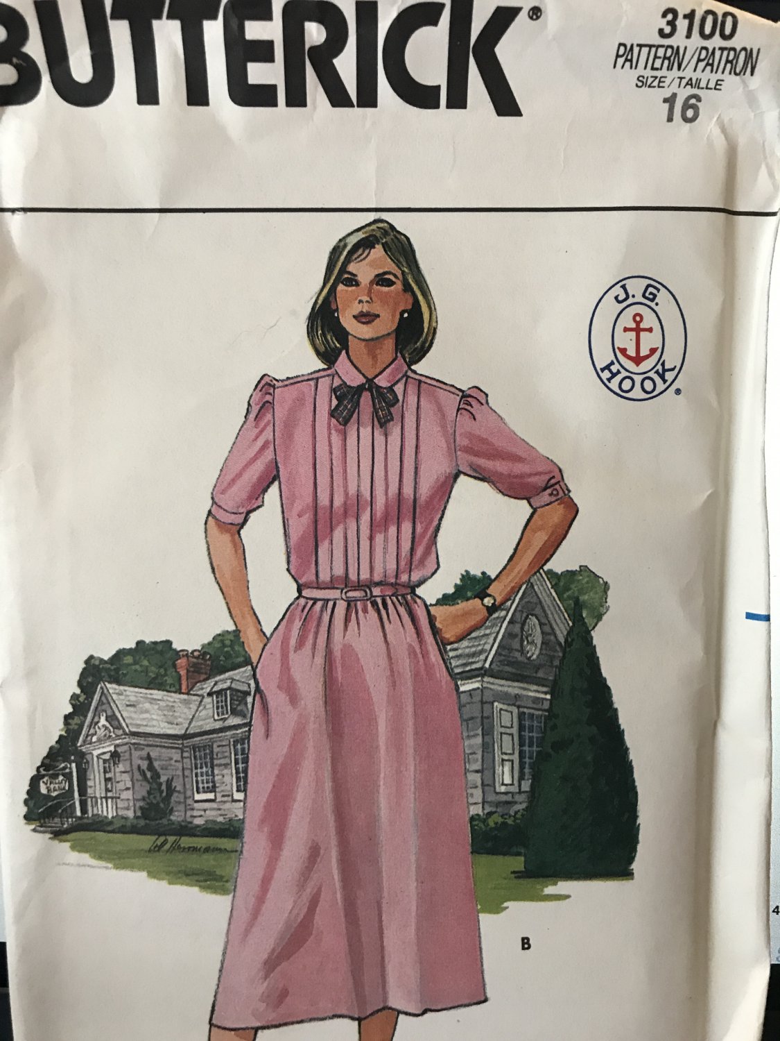 Butterick 3100 J.G. Hook - Misses' Dress Sewing Pattern Size 16