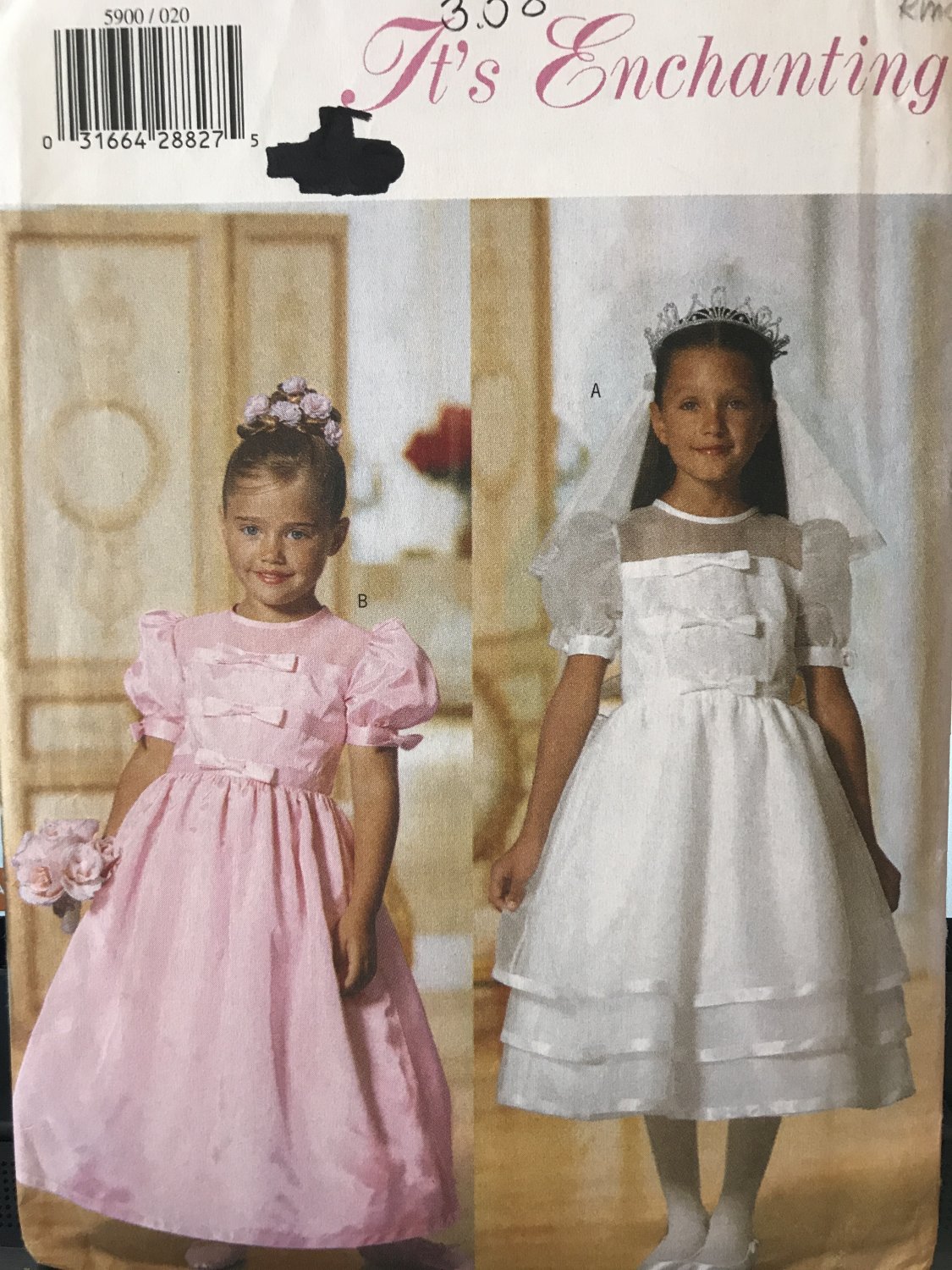 Butterick 5900 It's Enchanting Flower Girl Communion dress Sewing