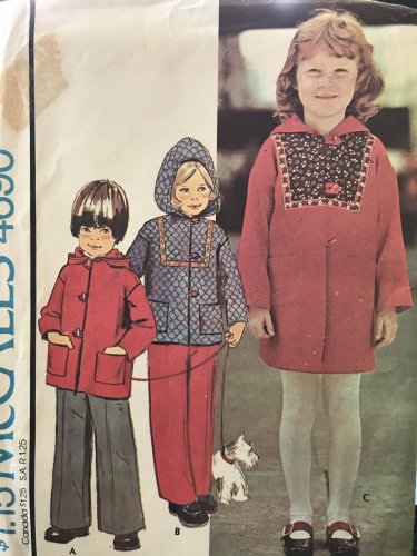 McCall's 4690 Childrenâ��s Toddlers Unlined Coat or Jacket sewing pattern size 2