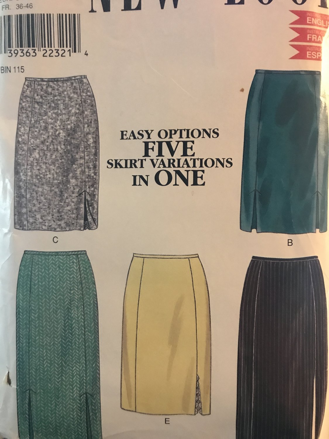 New Look 6809 Misses skirt 5 variations in one  Size 8 - 18 sewing pattern