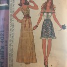 McCall's 4021 Misses' and Junior Petite Top and Skirt size 10 bust 32 1/2 sewing pattern