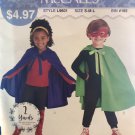 McCall's 9601 It's Sew Simple Super Hero Cape costume Size S M L Sewing Pattern