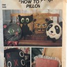 Simplicity 8138 Craft Sewing Pattern Set of Pillows Lion Owl Panda Cat Tic Tac Toe and Ruffled