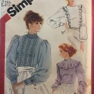 Simplicity 5484 Misses' Fitted Back-Buttoned Blouses Sewing Pattern size 6