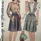 Simplicity 4496 Misses' and Women's Skirt and Blouse SIze 14 bust 32 Sewing Pattern