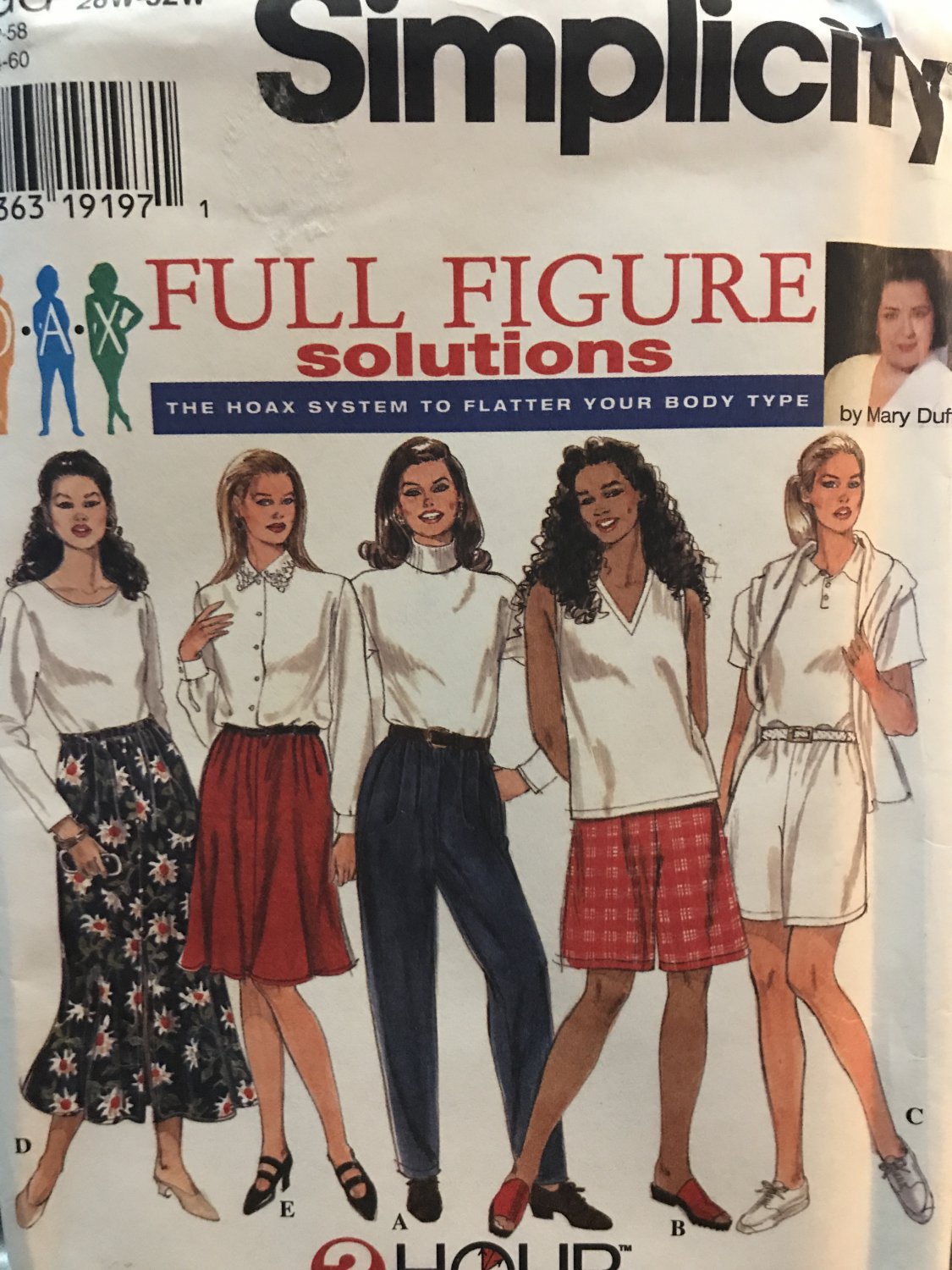 Simplicity Sewing Pattern 7248 Misses Top Skirt Shorts and Pants Plus Size 26 - 32