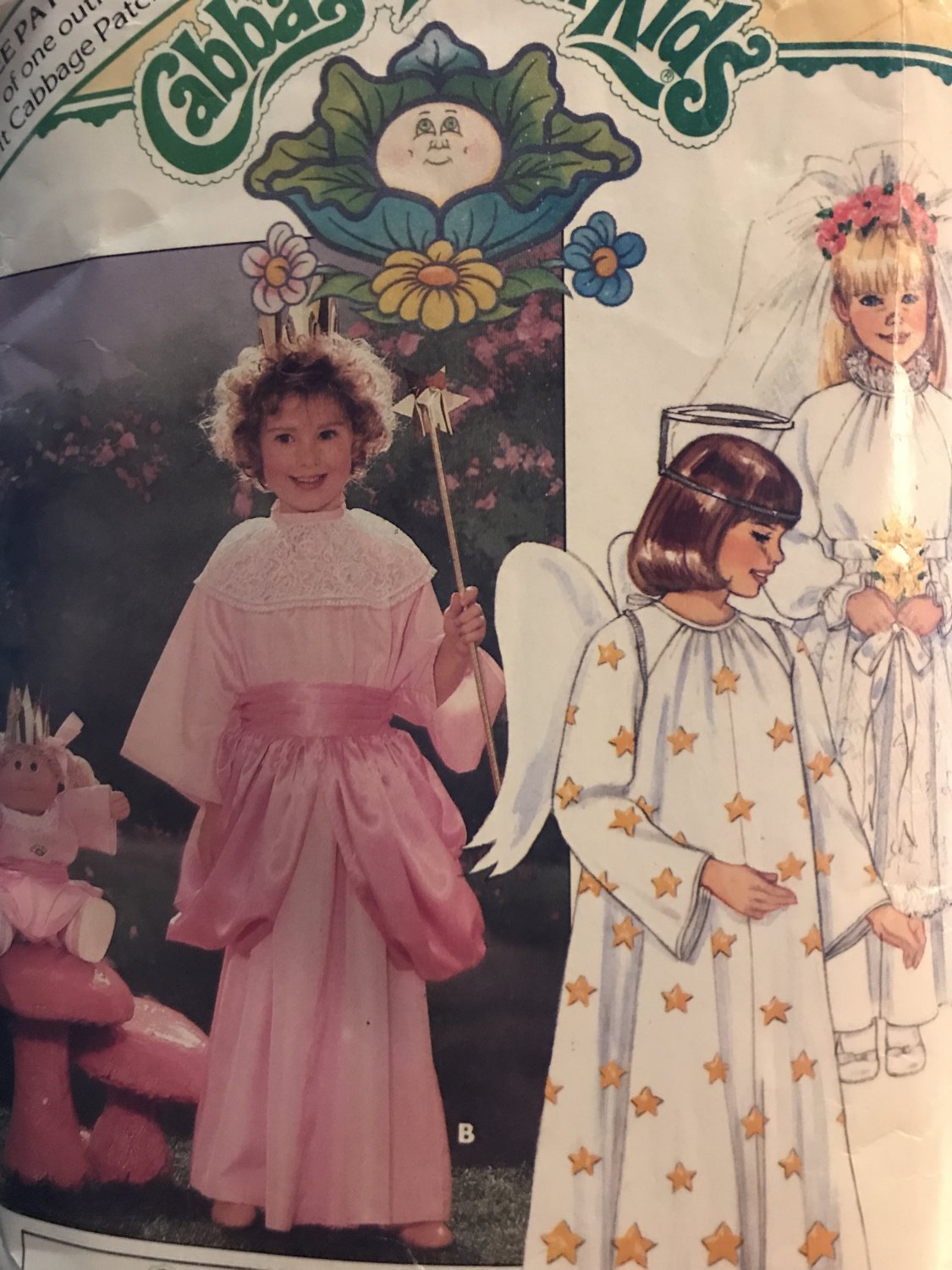 Butterick 3490 Cabbage Patch Children's, Girls' Costumes & Transfers w/ Bonus Pattern for Doll