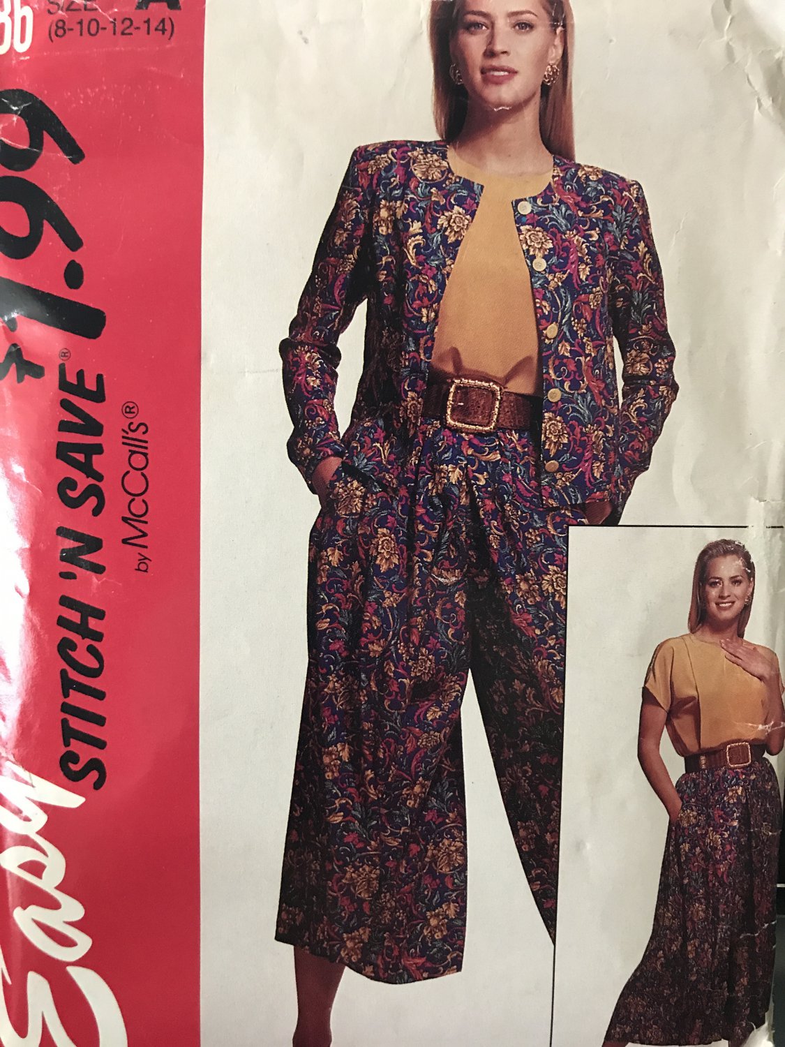 McCall's 6086 Misses' Unlined Jacket, Blouse And Split-Skirt Sewing Pattern size 8 - 14
