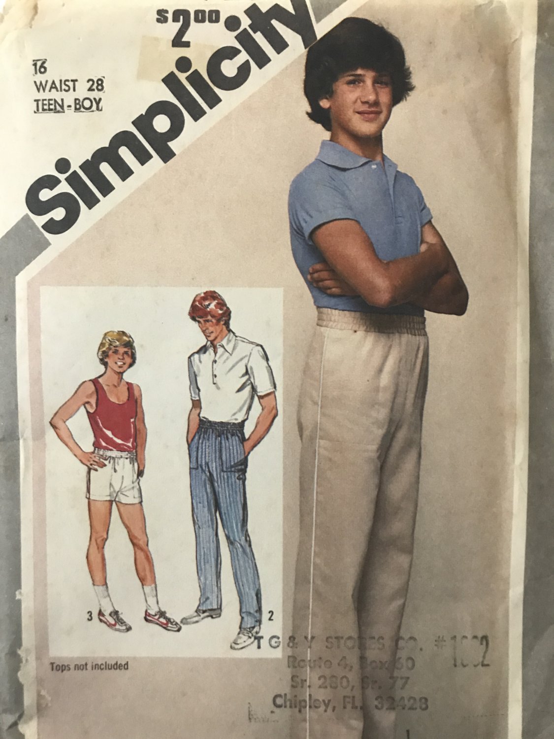 Simplicity 9923 Boy's Elastic Waist Pants or Shorts Sewing Pattern 16 ...