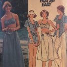 Butterick 4812 Misses Bias Bra top, skirt, pants and blouse Size 14 Sewing Pattern