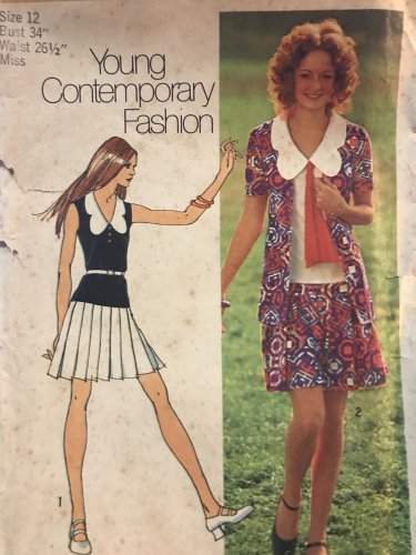 Simplicity Pattern 9914 Young Contemporary Fashion - Mini Dress Cardigan size 12 sewing pattern