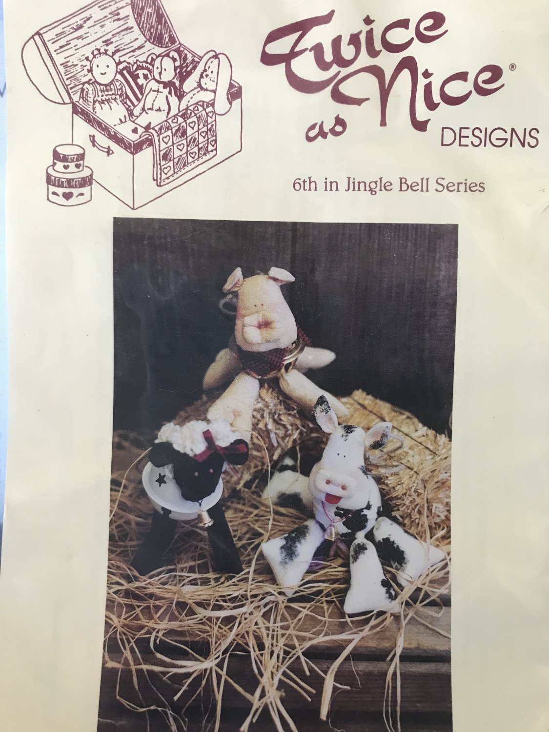 Barnyard Bellies 6th in Jingle Bell Series Twice as Nice Designs No. 163 uncut sewing craft pattern