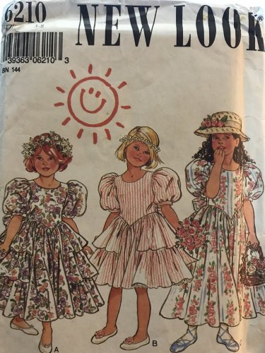 New Look 6210 Child's Special Occasion Dress flower girl Size 3 - 8 sewing pattern