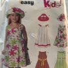 New Look 6693 Girl's Dress and hat Size 3 - 8 sewing pattern