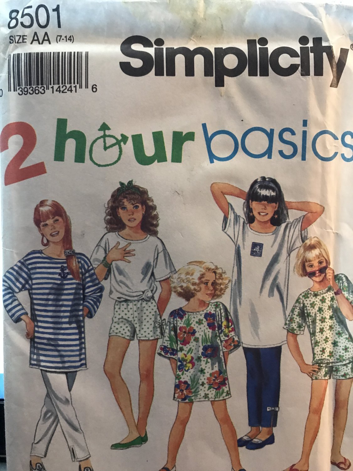 Simplicity 8501 T-shirts, shorts and Pants Easy Sewing Pattern Size 7-14