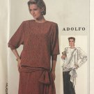 Simplicity 7028 Adolfo Drop Waist Blouson Side Bow Dress Evening Gown Sewing Pattern Size 10 12 14