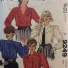 McCall's 9249 Misses' Blouse and Tie Liz Claiborne Sewing Pattern size 8  31 1/2" bust