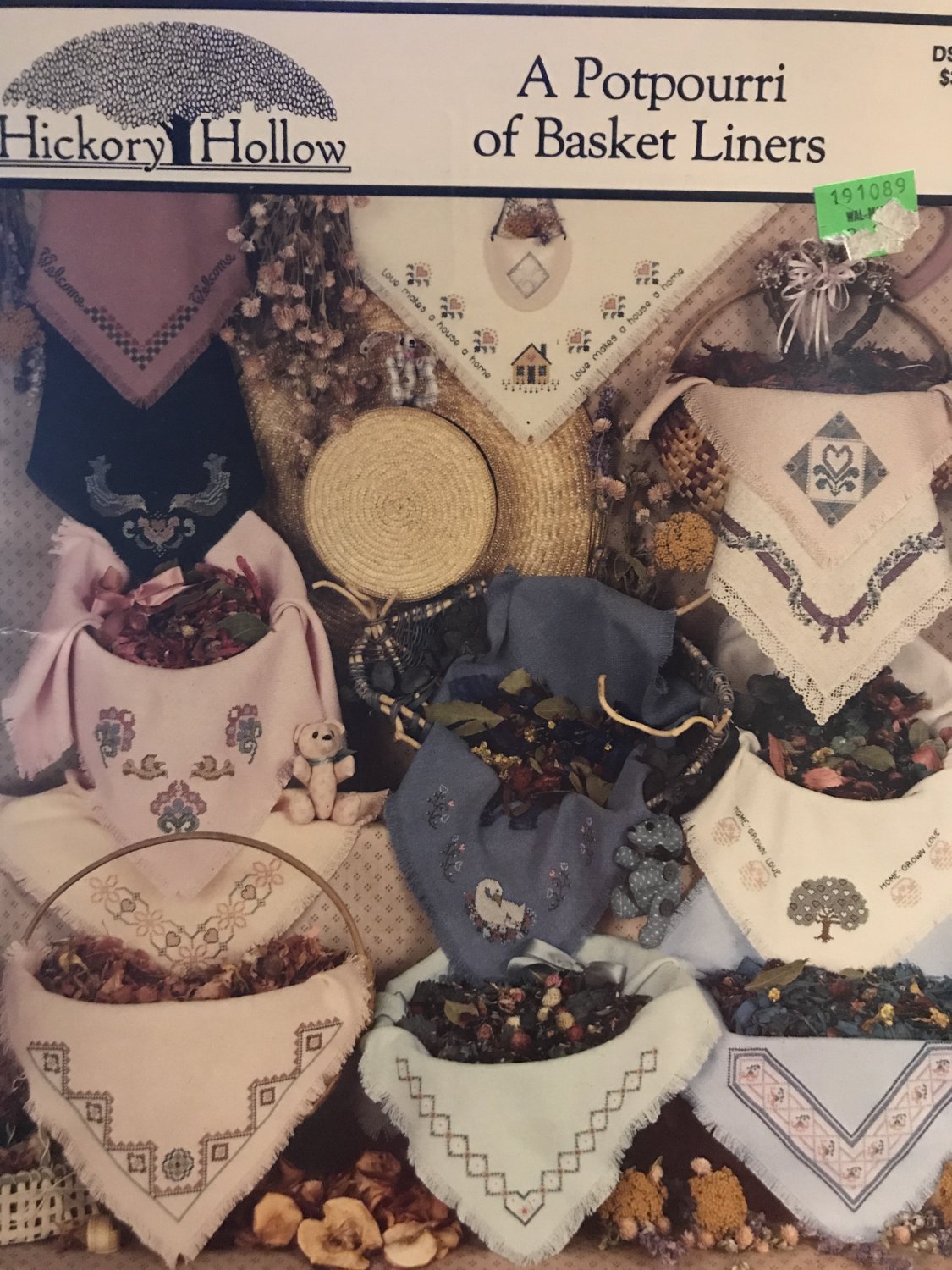 Cross Stitch Pattern Potpourri of Basket Liners Hickory Hollow DS-35