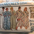 McCalls 5354 Misses CAFTAN Pillows Bed Caddy Convalescent Coat Sewing Pattern Size SM Chest 34 36