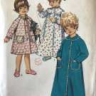 Simplicity 9043 Toddlers Robe Nightgown Raglan sleeve sleepwear sewing pattern Size 2 Breast 21"