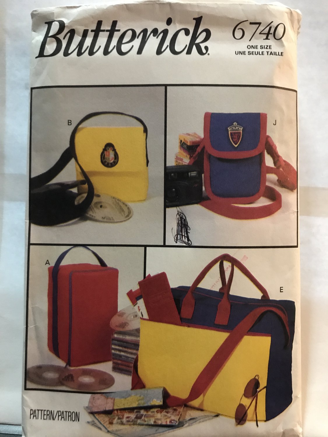 Butterick 6740 Totes and Cases sewing pattern
