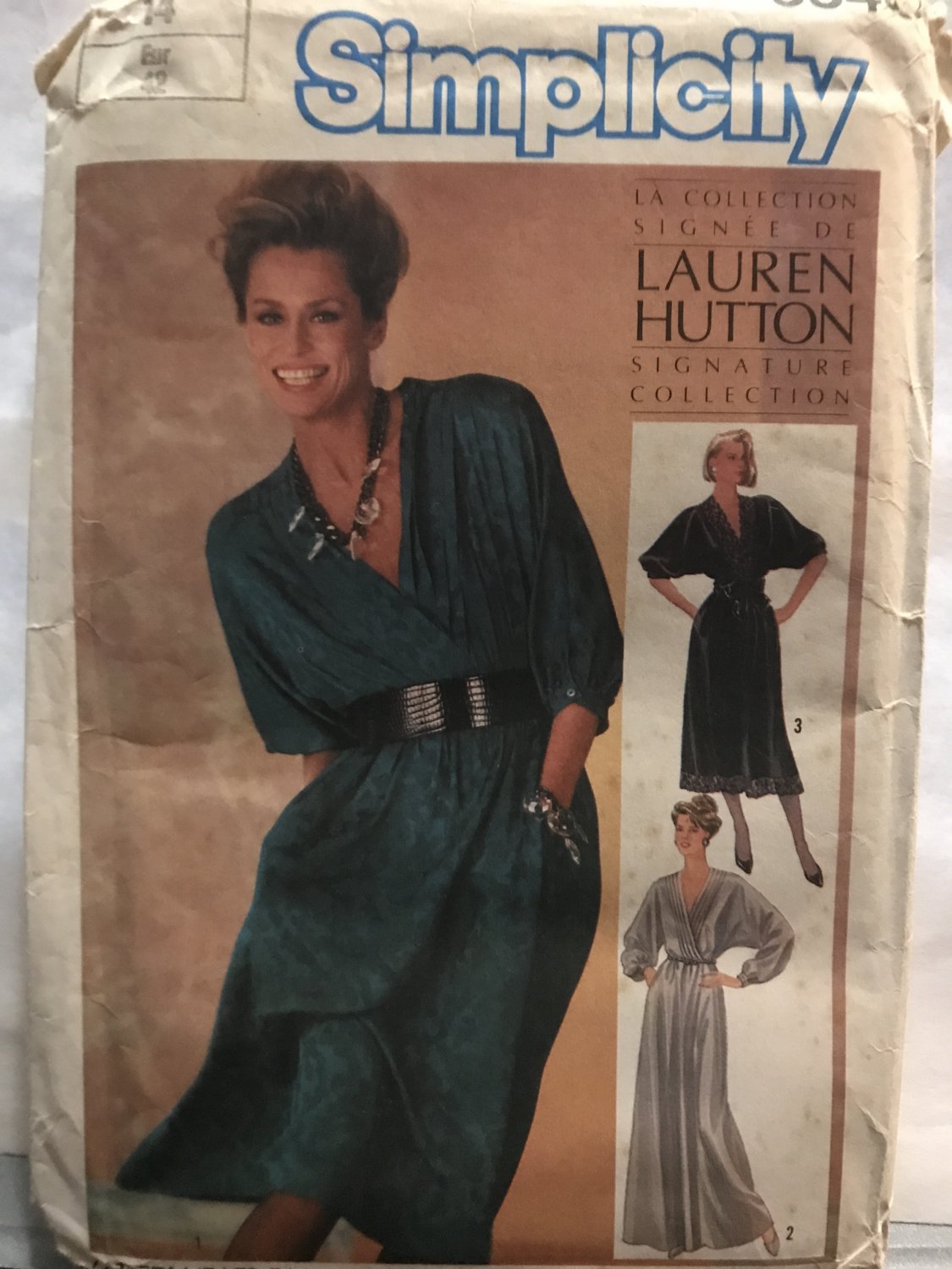 Simplicity 6640 Lauren Hutton - Misses' Dress in Three Lengths Size 14 Sewing Pattern