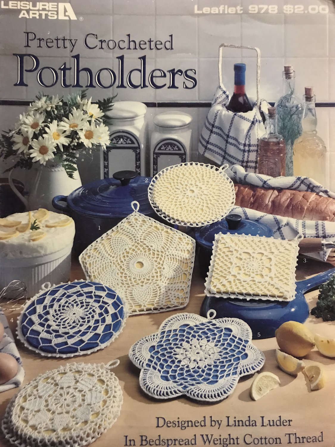 Pretty Crocheted Potholders Crochet Pattern Book Leisure Arts 978