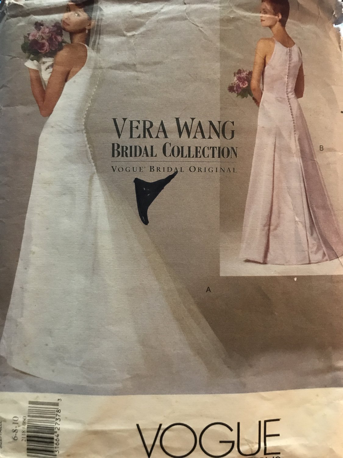 Vogue 2118 Vera Wang Bridal Collection Size 6 8 10 Sewing Pattern