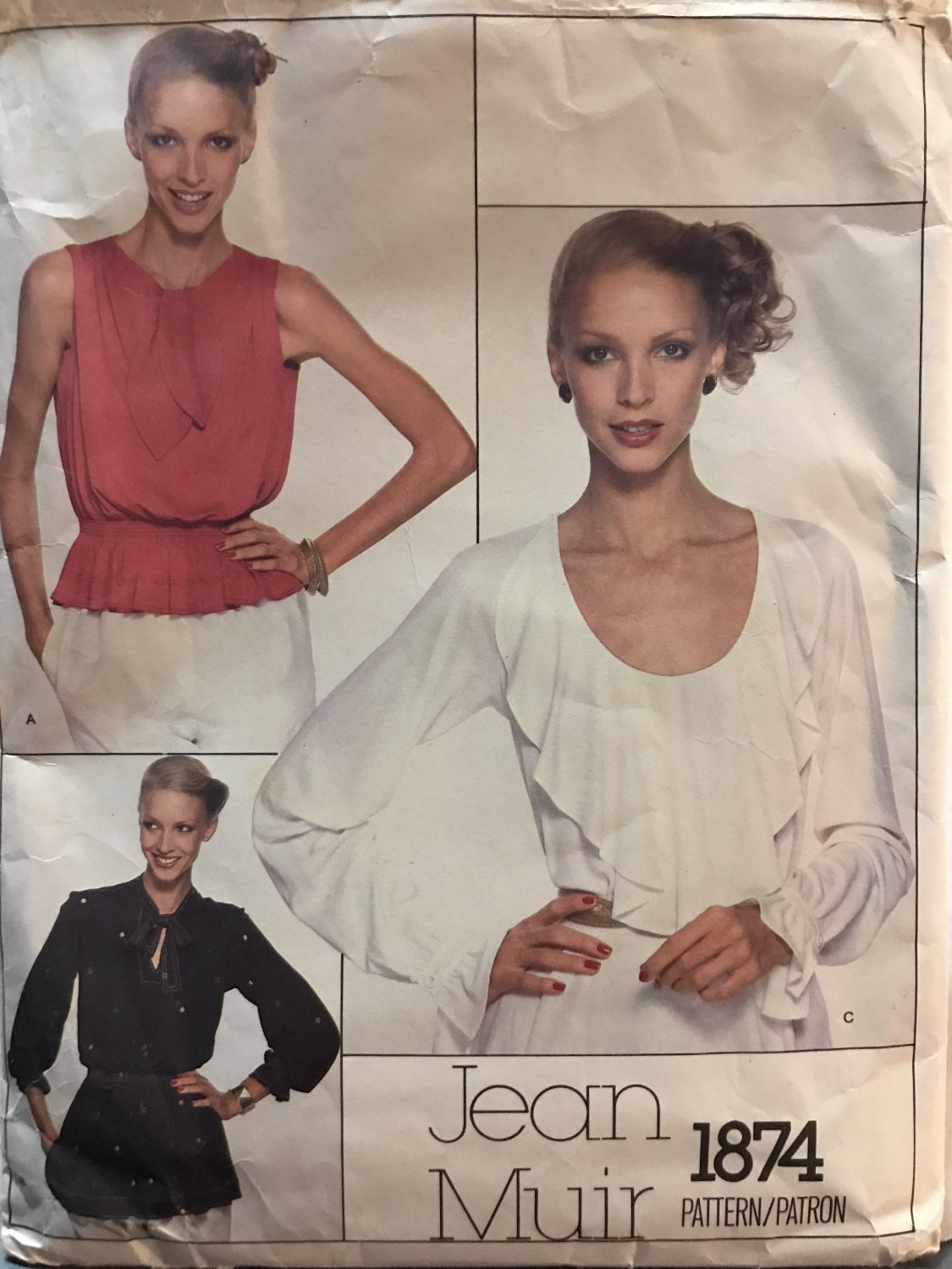 Vogue Designer Original 1874 Jean Muir - Misses' Blouses Sewing Pattern size 12