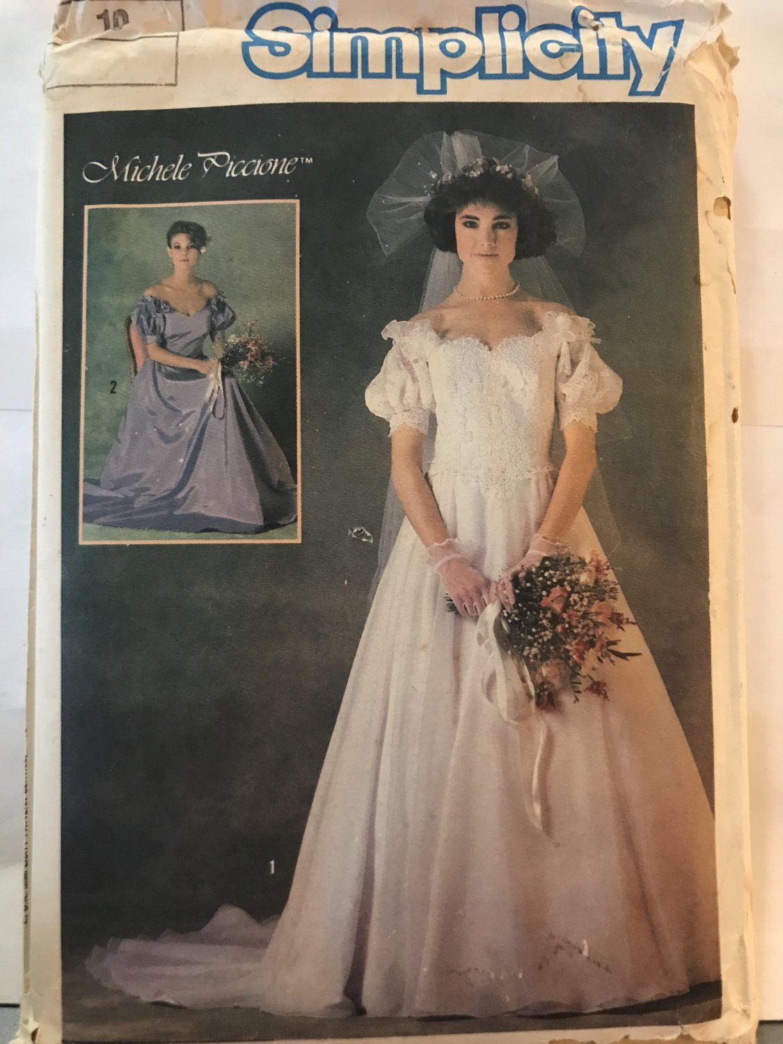 Simplicity 6763 Michele Piccione Misses' Bridal Gown bridesmaid dress Sewing Pattern size 10