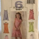 Butterick 4436 Girls Summer Dress & Scarf Sewing Pattern size 6-7-8