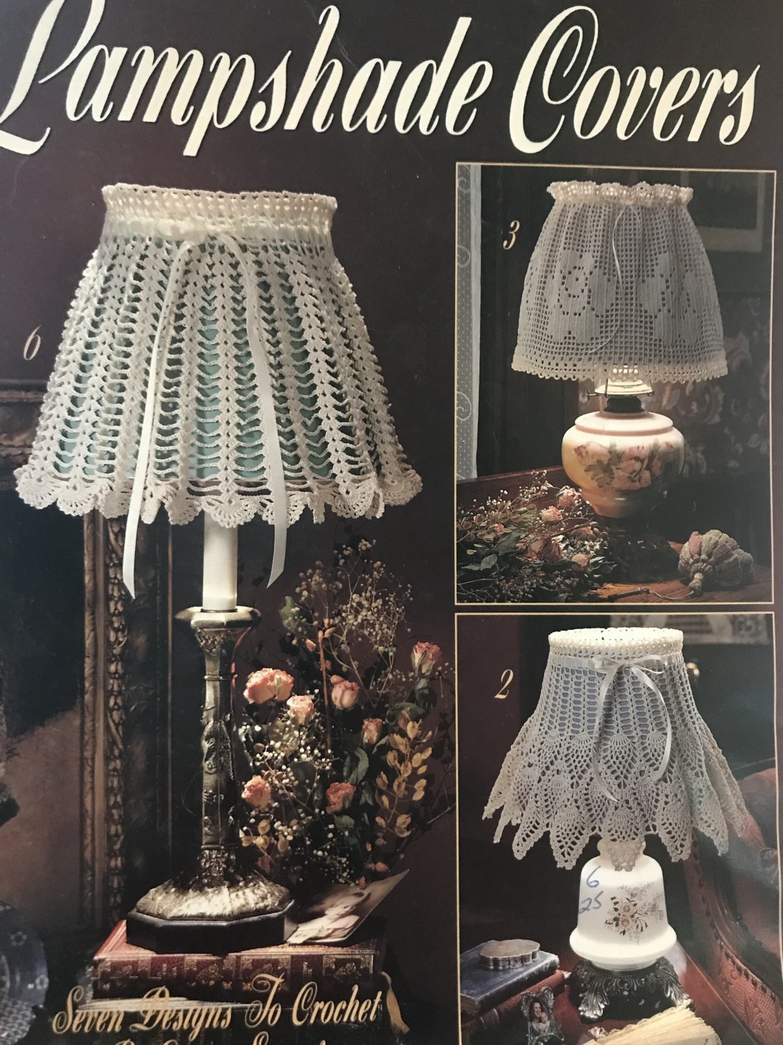 LAMPSHADE COVERS Thread Crochet Pattern Leisure Arts 2363