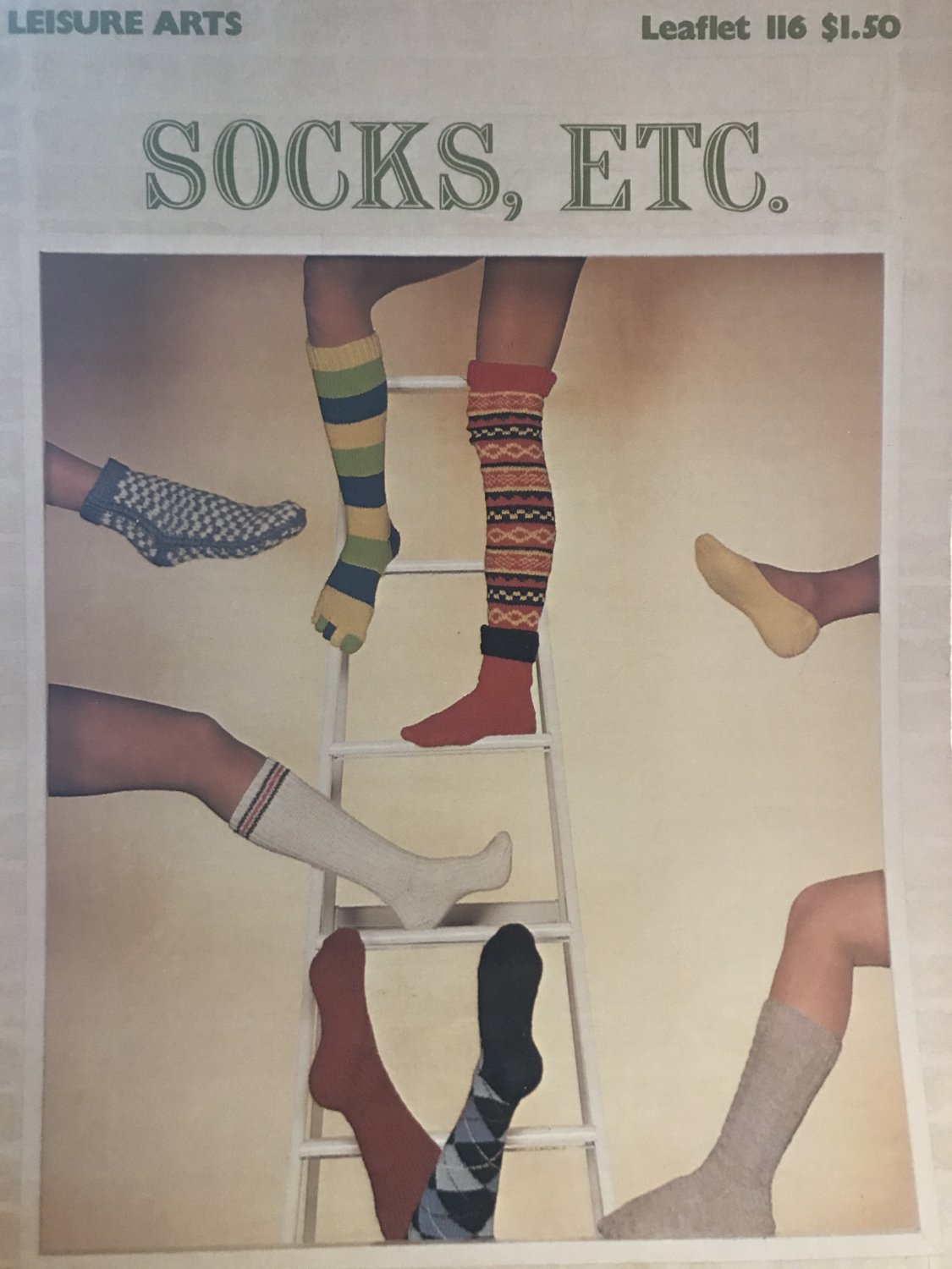 Leisure Arts 116 Socks Etc. Knitting pattern Boot Toppers and socks for all