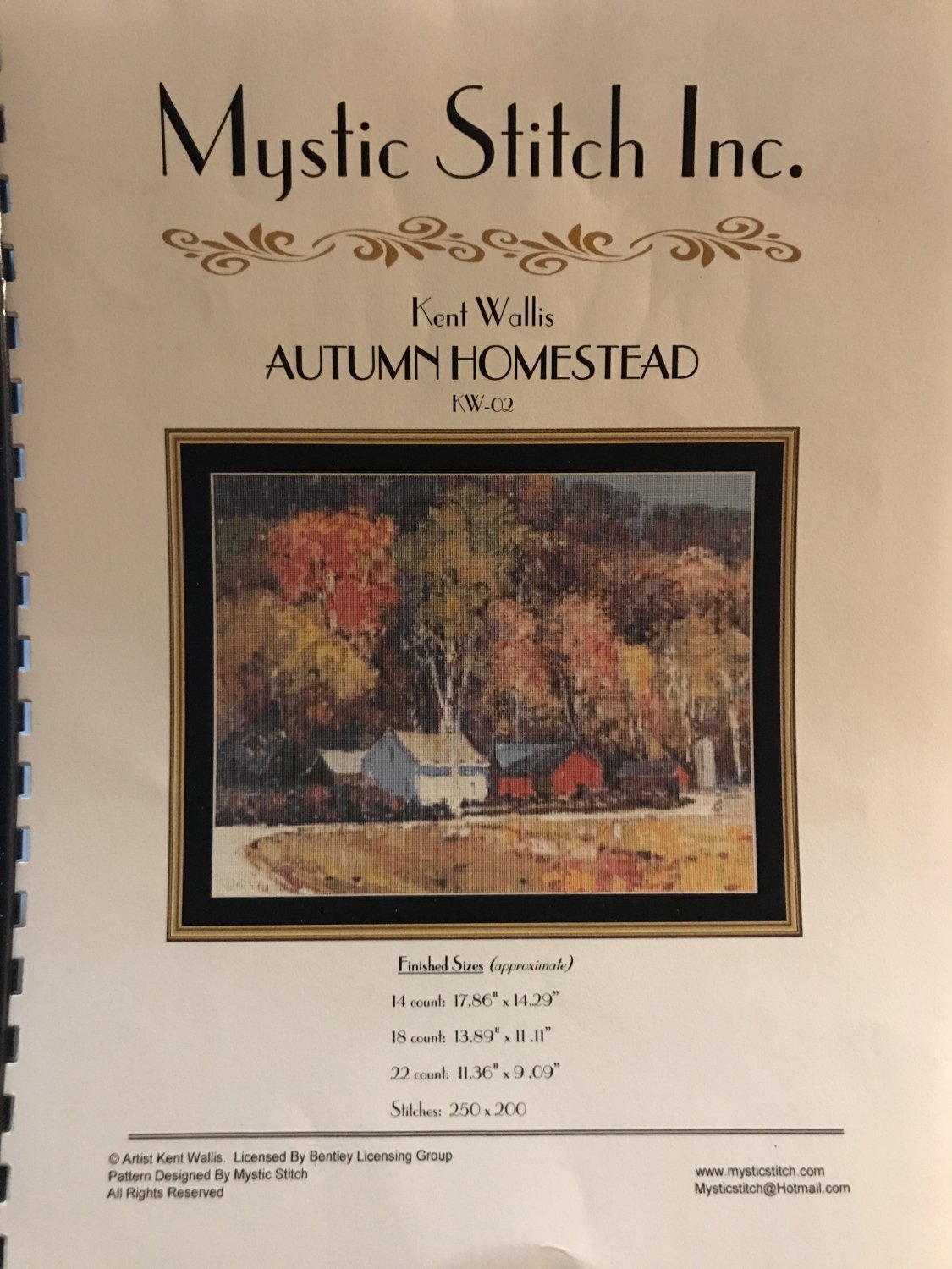 Mystic Stitch AUTUMN HOMESTEAD Cross Stitch Pattern KW-02