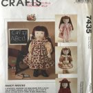 McCall's 7435 18” Doll Clothes Emma doll Fancy Frocks Sewing Pattern